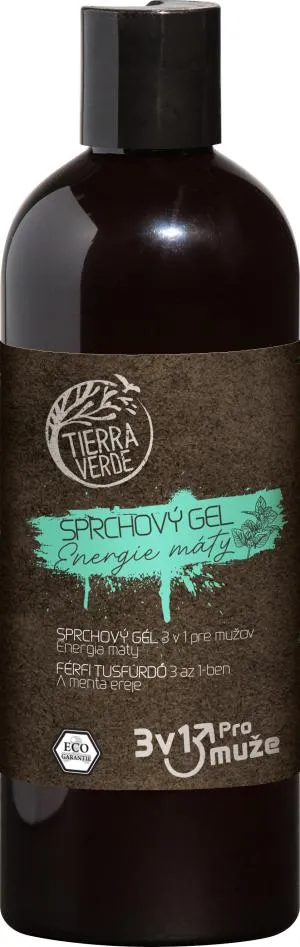 Tierra Verde  Shower gel 3 i 1 til mænd Energy of mint flaske 500 ml