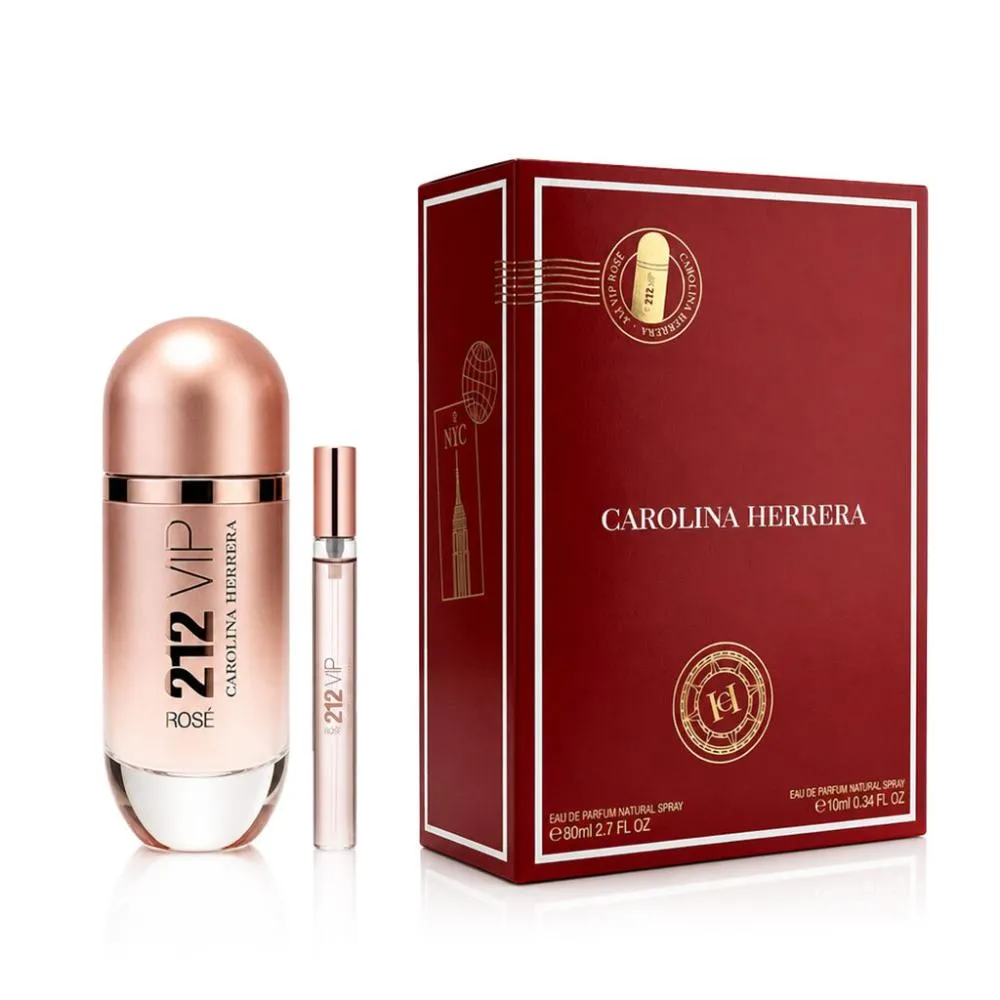 212 VIP Rosé 80 ml + EDP MINI Eau de Parfum til kvinder 10 ml