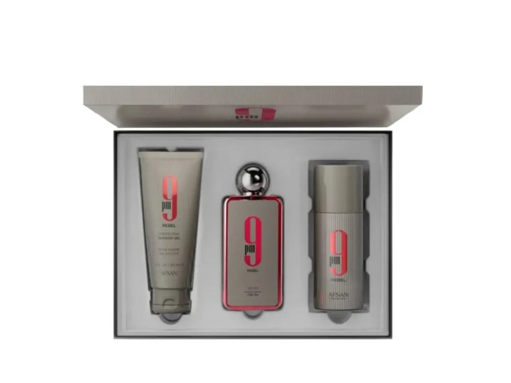 9 pm Rebel 100 ml + kropsspray 150 ml + SG eau de parfum unisex
