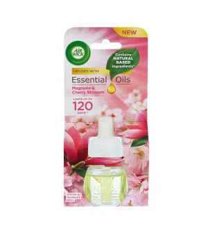 Air Wick Magnolia og Kirsebærblomster flydende refill til elektrisk enhed 19 ml