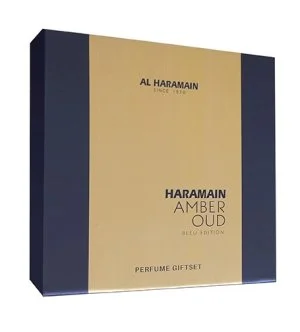 Al Haramain Amber Oud Bleu Edition gavesæt unisex Eau de Parfum 75 ml + Eau de Parfum 30 ml + deodorantspray