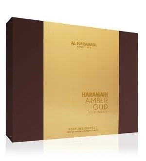 Al Haramain Amber Oud Gold Edition gavesæt 75 ml + Eau de Parfum 30 ml + body mist Eau de Parfum unisex