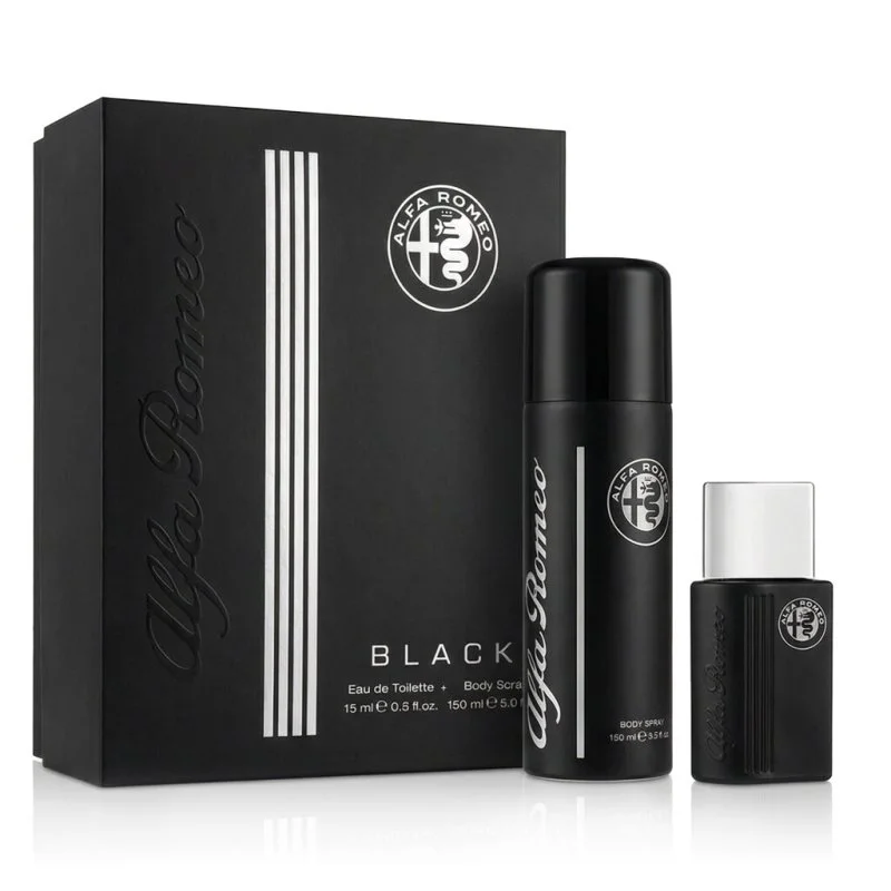 Alfa Romeo Black Eau de Toilette til mænd 15 ml + kropsspray