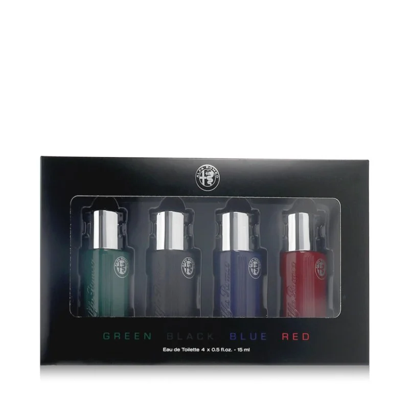 Alfa Romeo Black Green 15 ml + EDT Black 15 ml + EDT Blue 15 ml + EDT Red eau de toilette til mænd
