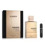 Amber Oud Black Edition gavesæt + genopfyldelig parfumeforstøver Eau de Parfum unisex 150 ml