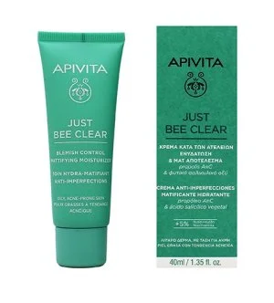 Apivita Just Bee Clear Blemish Control Mattifying Moisturizer fugtgivende ansigtscreme med niacinamid
