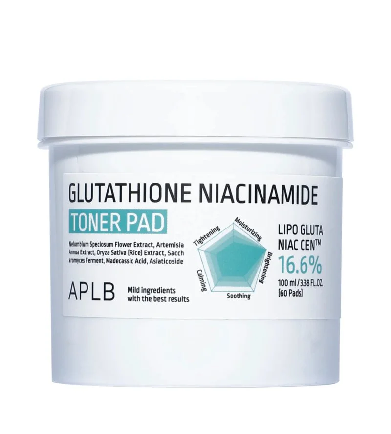 Glutathione Niacinamide Toner Pad fugtgivende og lysnende tonerpads 60 stk. / 100 ml