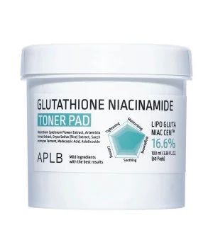 APLB Glutathione Niacinamide Toner Pad fugtgivende og lysnende tonerpads 60 stk. /