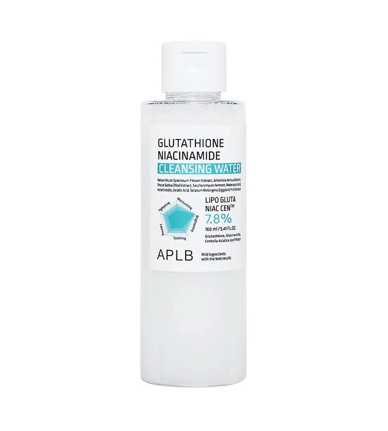 Glutathion Niacinamid Rensevand fugtgivende og lysnende micellært vand 160 ml