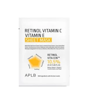 APLB Retinol Vitamin C Vitamin E fugtgivende anti-age sheetmaske