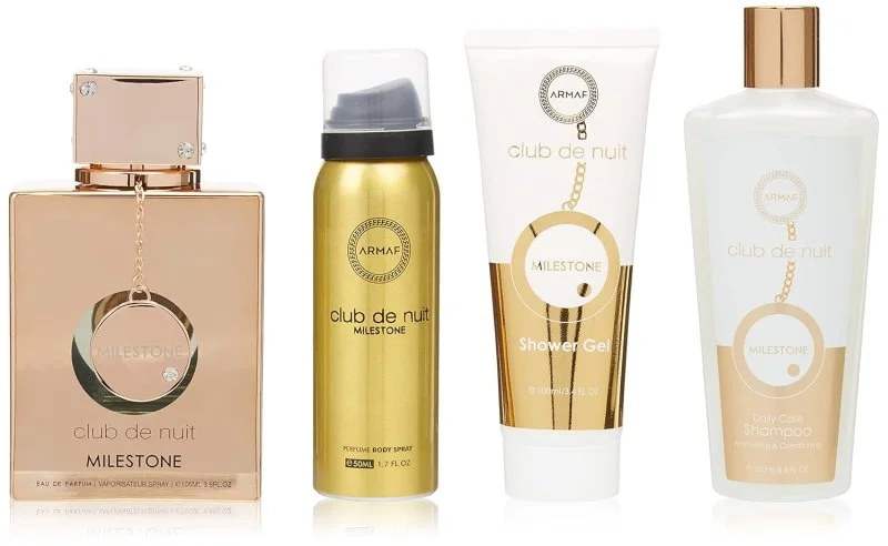 Club de Nuit Milestone Sæt - Eau de Parfum 30 ml + hårparfume 55 ml + sæbe 130 g + bodyspray 50 ml