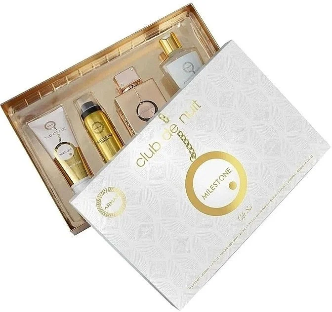 Club de Nuit Milestone Sæt - Eau de Parfum 30 ml + hårparfume 55 ml + sæbe 130 g + bodyspray 50 ml