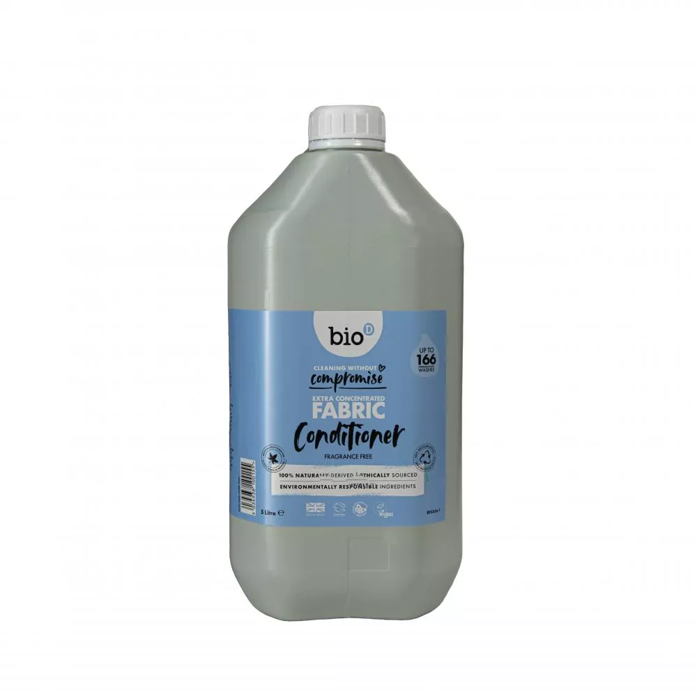 Bio-D Parfumefri, allergivenligt blødgøringsmiddel - beholder (5 L)