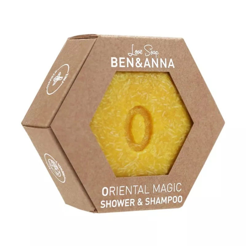 Ben & Anna Plejende fast shampoo til hår og krop 2in1 - Magic of te Orient (60 g)