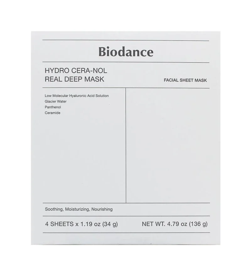 Hydro Cera-Nol Real Deep Mask fugtgivende hydrogel-ansigtsmaske 4x34 g
