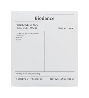Biodance Hydro Cera-Nol Real Deep Mask fugtgivende hydrogel-ansigtsmaske 4x34 g