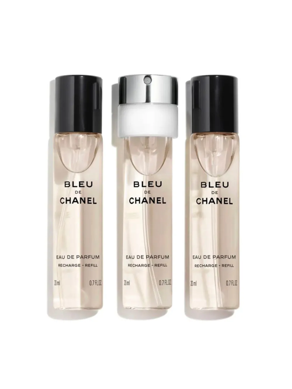 Bleu de Chanel EDP genopfyldelig spray 20 ml + EDP refill 2 x 20 ml M 60 ml