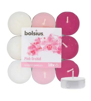 Bolsius Scented Tealights Orchid 4h fyrfadslys 18 stk.