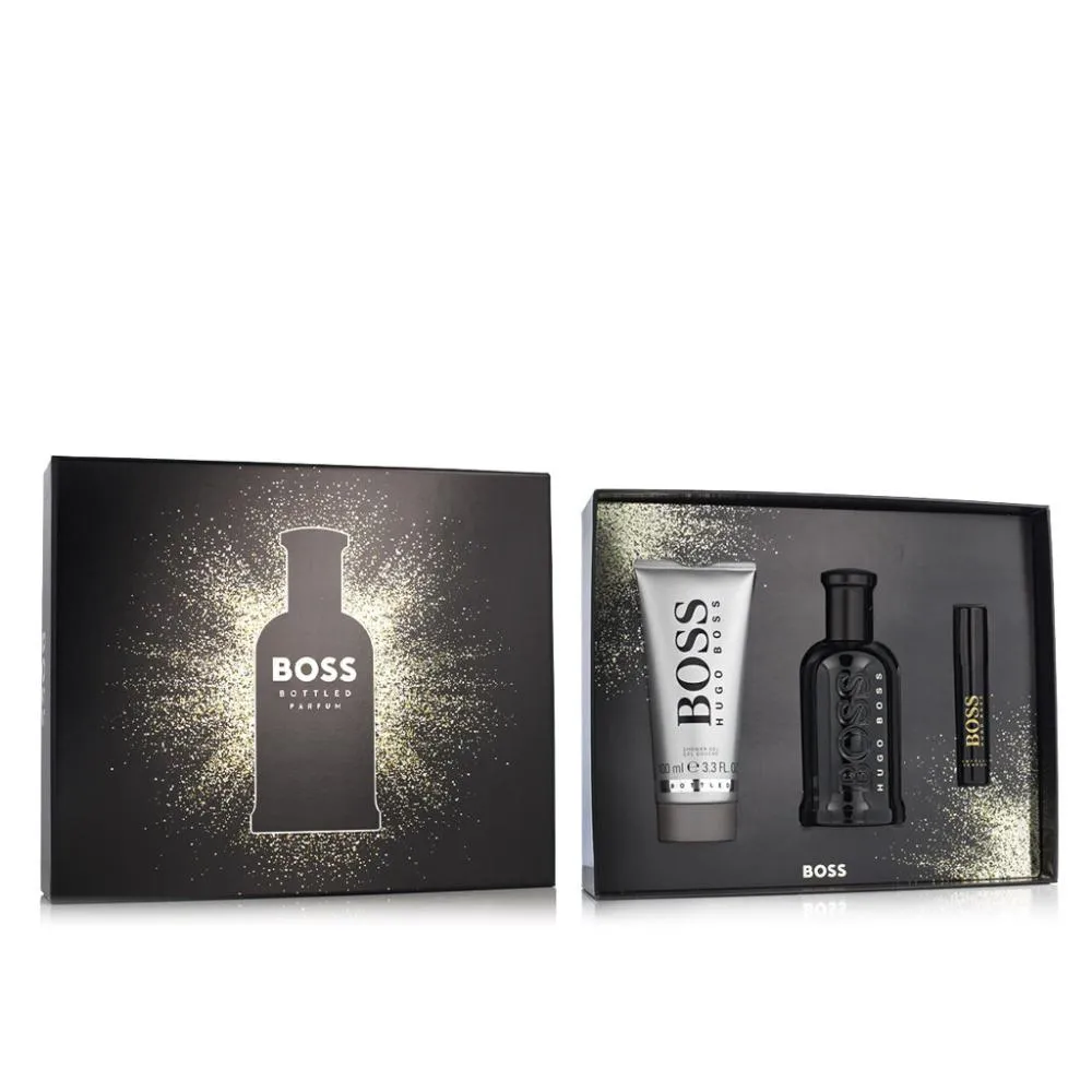 Boss Boss Bottled Parfume 100 ml + Parfume MINI 10 ml + Brusegel til mænd