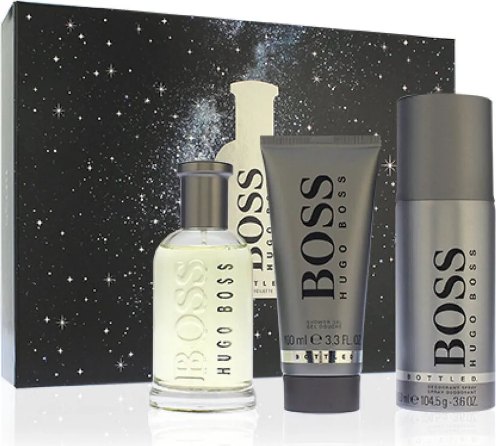 Boss Bottled gavesæt til mænd Eau de Toilette 100 ml + brusegel 100 ml + deodorant