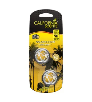 California Scents Mini Diffuser Golden State Delight duft til bil 2 x 3 ml