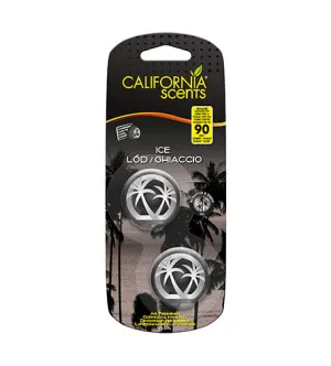 California Scents Mini Diffuser Ice duft til bil 2 x 3 ml