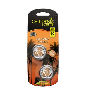 California Scents Mini Diffuser Monterey Vanilla duft til bil 2 x 3 ml