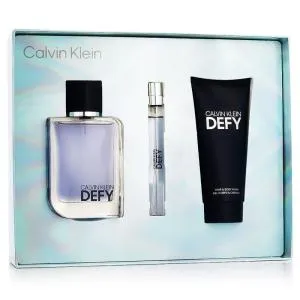 Calvin Klein Defy EDT 100 ml + EDT MINI 10 ml + SG til krop og hår 100 ml M