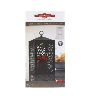 Candle Warmers Scroll opvarmningslanterne til stearinlys sort