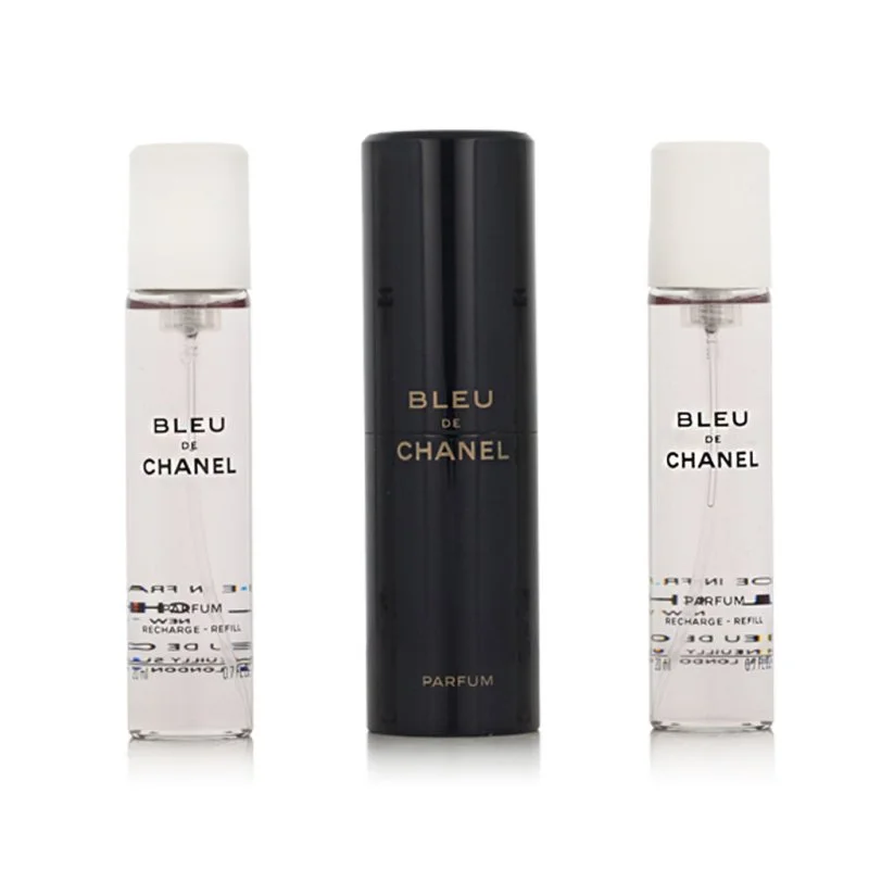 Chanel Bleu de Chanel genopfyldelig lommespray 20 ml + 2 x parfume-refill til mænd 20 ml