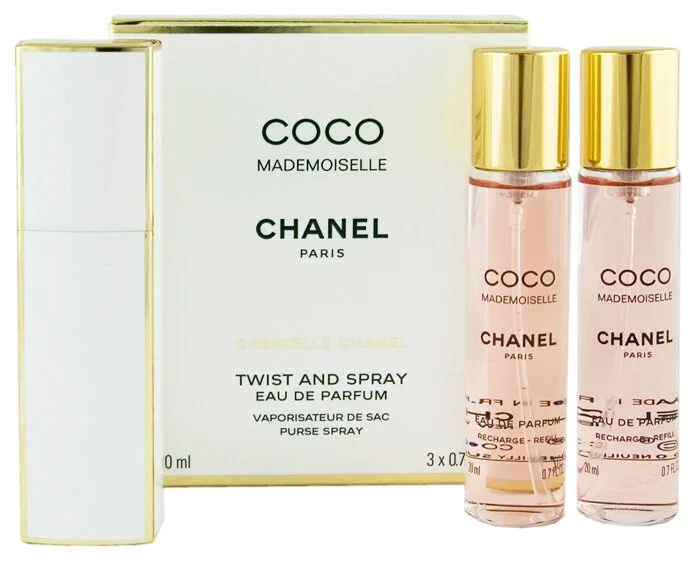 Coco Mademoiselle genopfyldelig 20 ml + 2 x EDP-refill Eau de Parfum til kvinder 2 x 20 ml