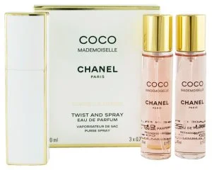 Chanel Coco Mademoiselle genopfyldelig 20 ml + 2 x EDP-refill Eau de Parfum til kvinder