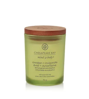Chesapeake Bay Awaken + Invigorate Lemongrass Eucalyptus duftlys 96 g
