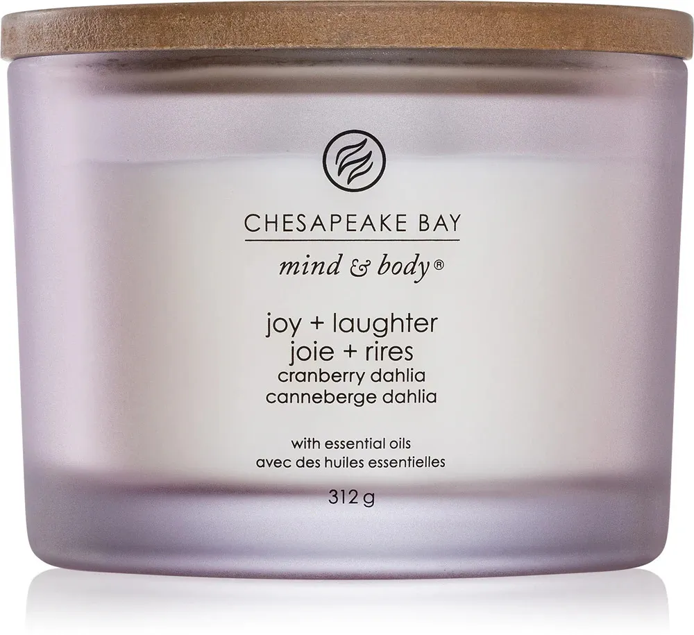 Joy + Laughter duftlys med 3 væger 312 g