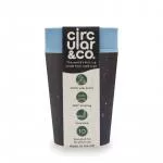 Circular Cup (227 ml) - sort/turkis - fra papirkopper til engangsbrug
