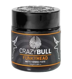 CrazyBull Funky Head Matte Paste mat stylingpasta med let hold 100 g
