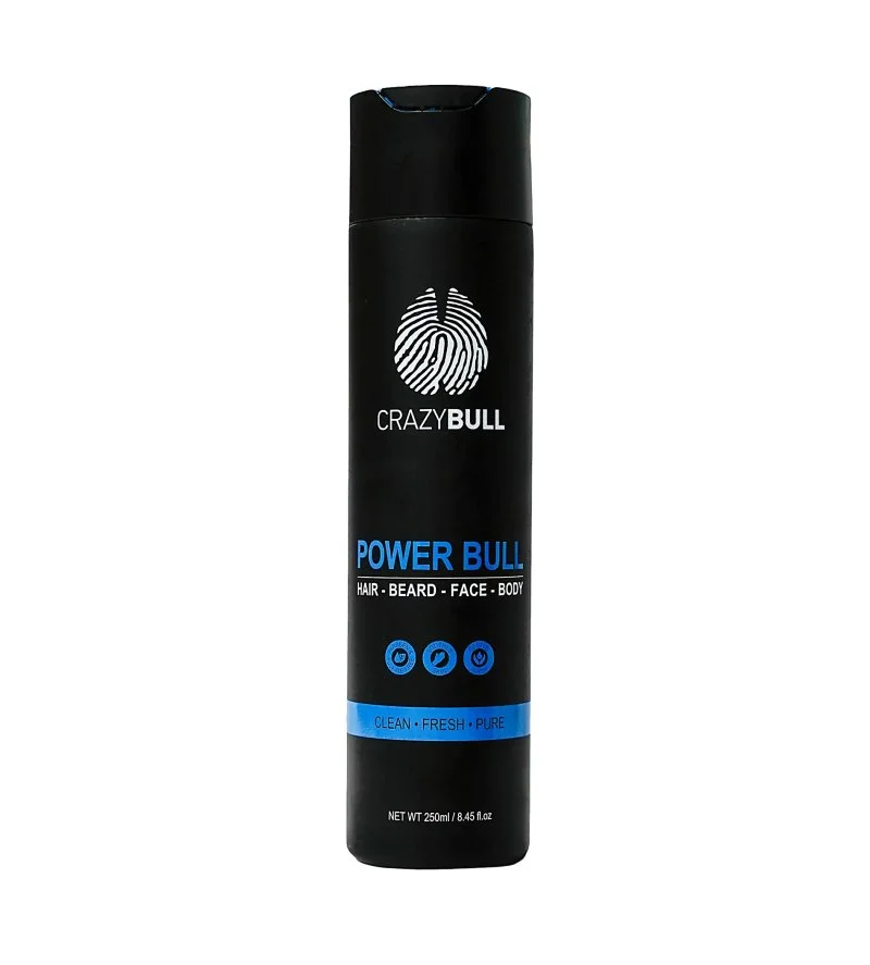 Power Bull Hair-Beard-Face-Body Shampoo multifunktionel shampoo 4 i 1 til hår, skæg, ansigt og krop 250 ml