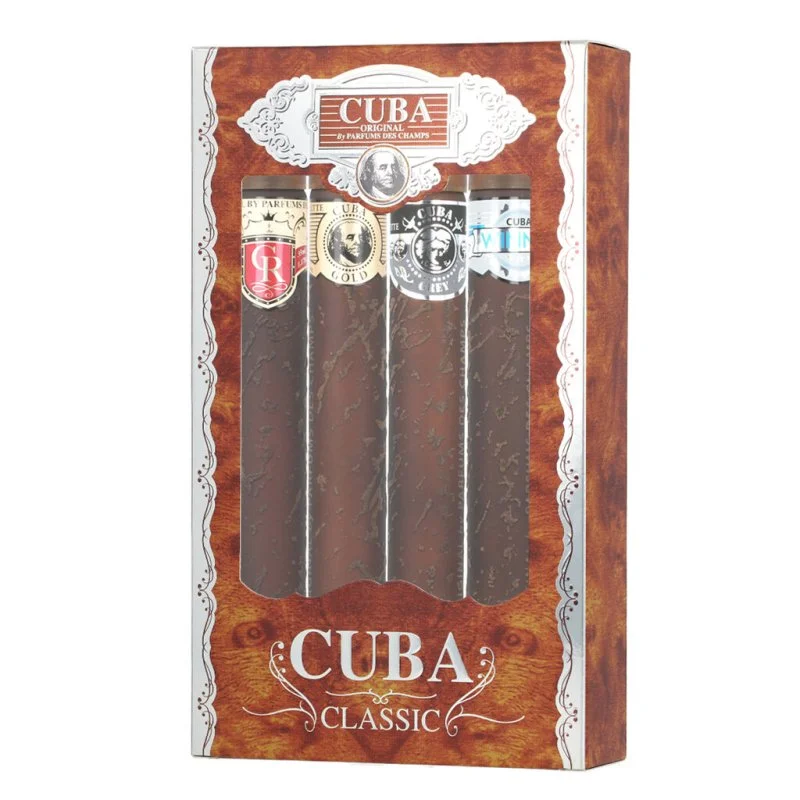 Cuba Cuba Sæt Yellow 35 ml + EDT Blue 35 ml + EDT Red 35 ml + EDT Orange eau de toilette til mænd