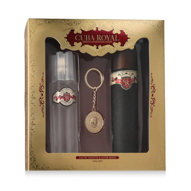 Cuba Royal Eau de Toilette til mænd 100 ml + Aftershave 100 ml + nøglering