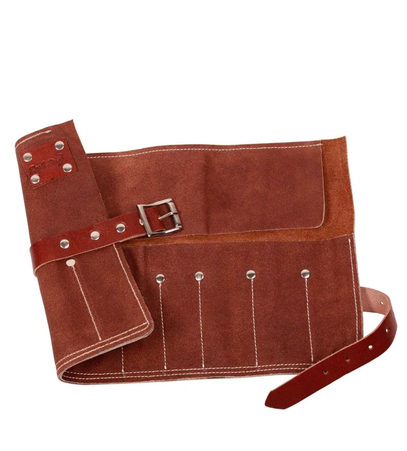Barber Tool Roll Leather læderetui til værktøj 70x90x280 mm