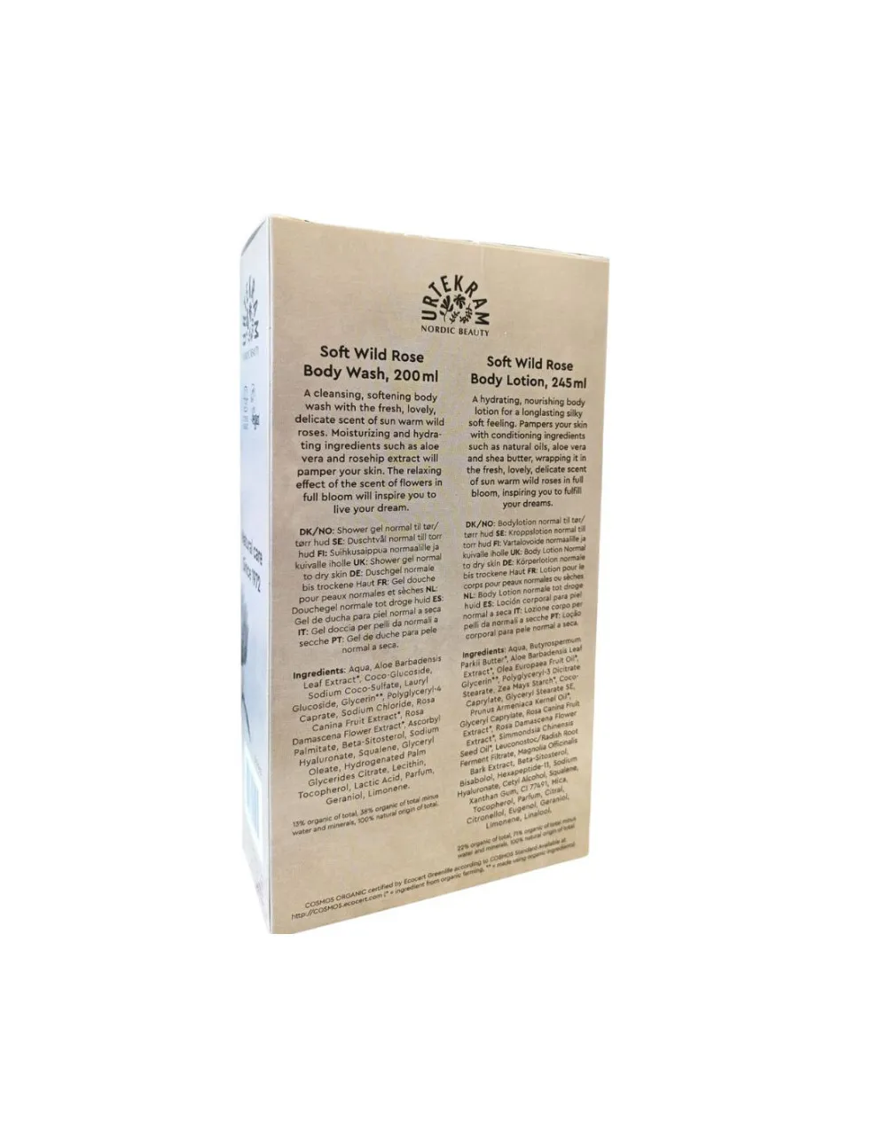 Urtekram Gave sæt shower gel og body lotion wild rose