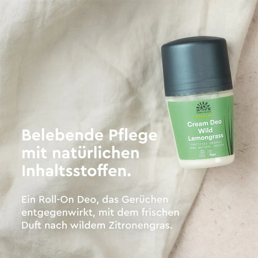 Urtekram Deodorant roll on creme lemongrass 50 ml BIO