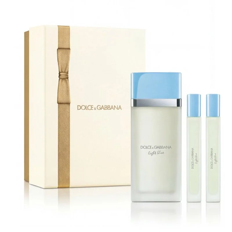 Dolce & Gabbana Light Blue 100 ml + 2 x EDT mini eau de toilette til kvinder 10 ml