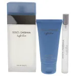 Light Blue gavesæt til kvinder eau de toilette 100 ml + bodylotion 50 ml + eau de toilette 10 ml 100 ml + tělový krém 50 ml + toaletní voda 10 ml