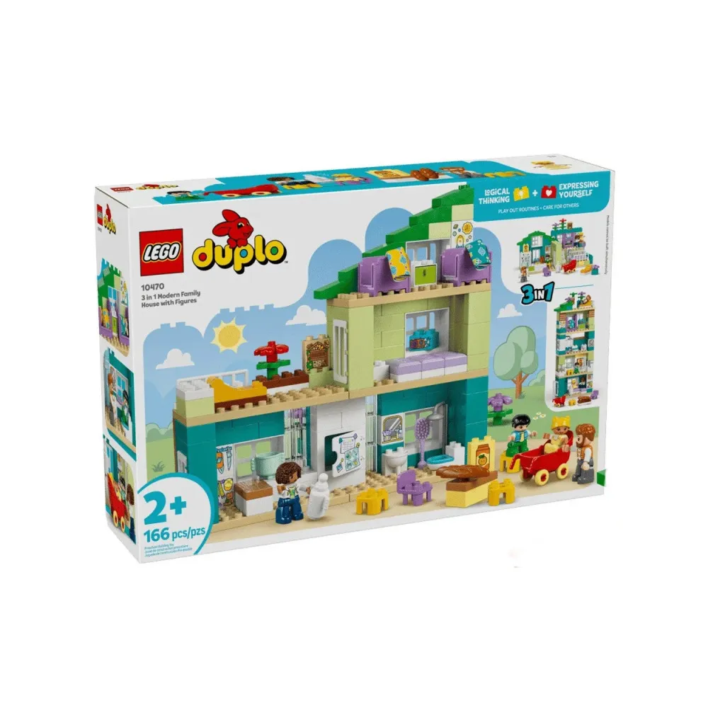 DUPLO® 10470 Moderne familiehus 3-i-1 med figurer
