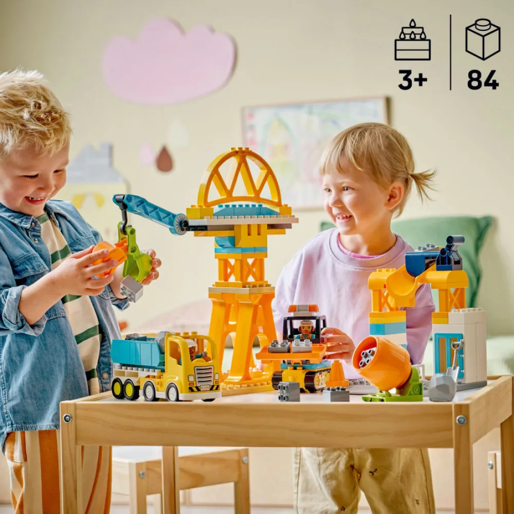 DUPLO® 10476 Byggeplads og køretøjer 3 i 1