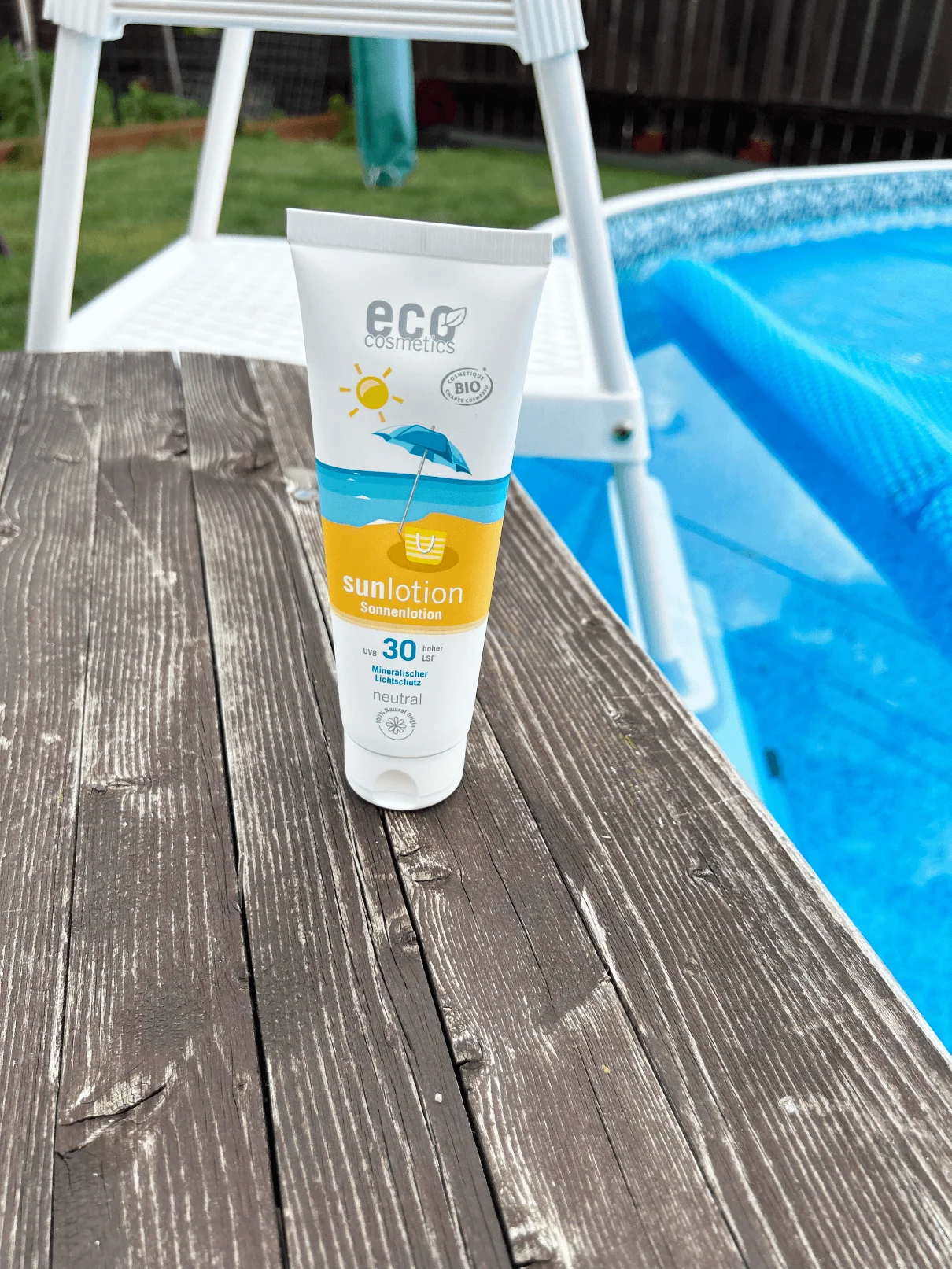Eco Cosmetics Neutral solmælk uden parfume SPF 30 ØKO (125 ml) - med zinkoxid