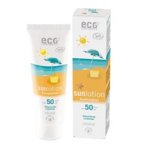 Eco Cosmetics Neutral sollotion parfumefri SPF 50 ØKO (125 ml) - med naturlige mineralfiltre