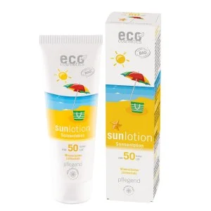 Eco Cosmetics Solmælk SPF 50 Økologisk (125 ml) - med naturlige mineralfiltre