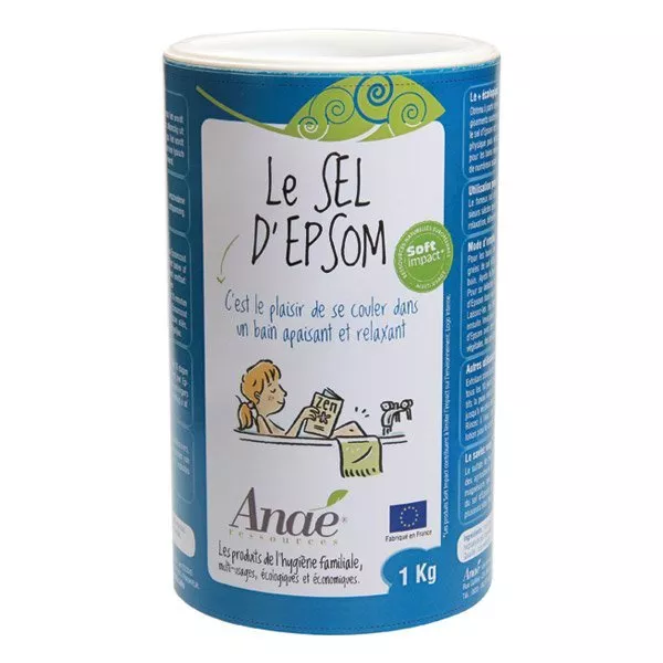 Ecodis Anaé by Epsom salt (1 kg) - til bad, scrub og have